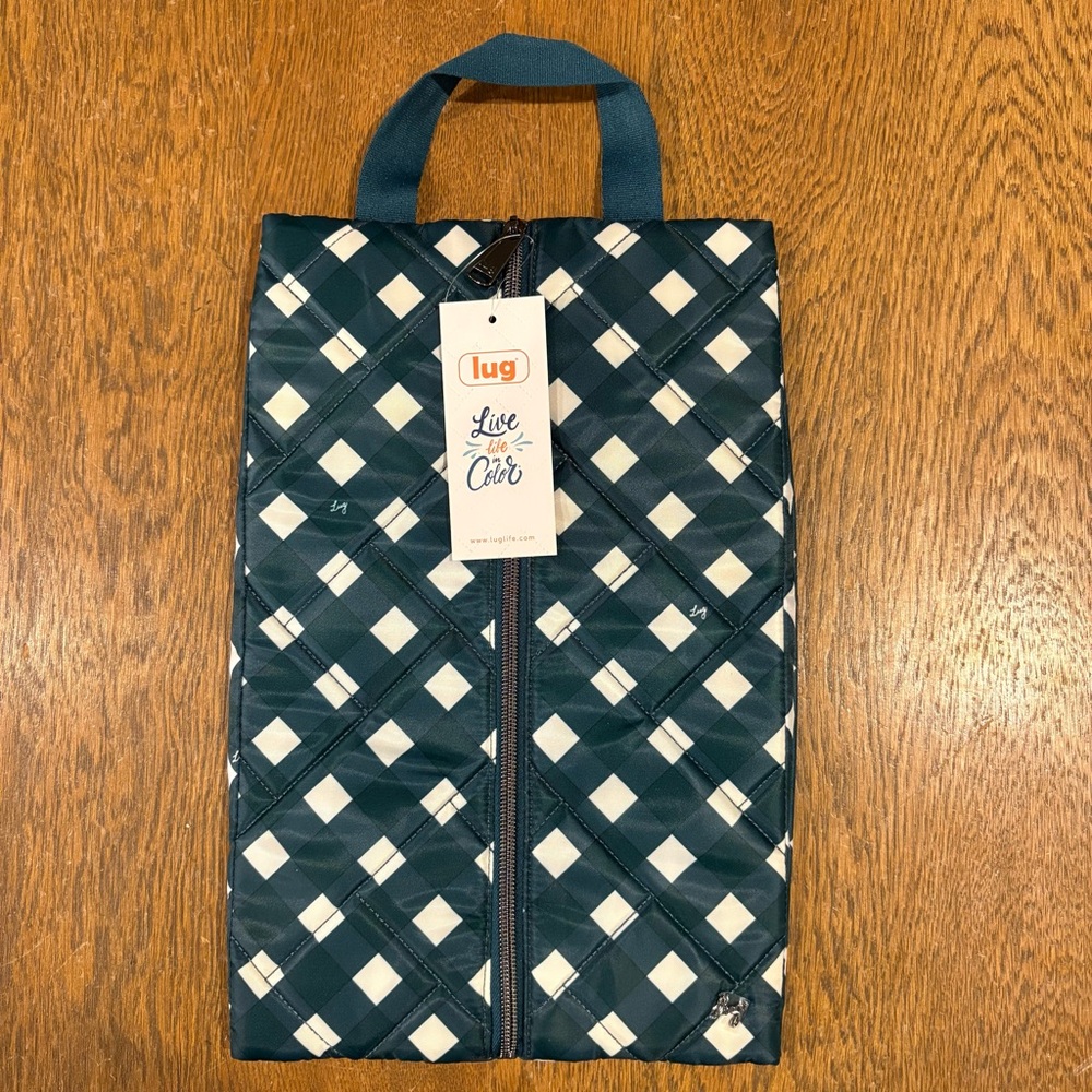 Lug Tuck Travel Bag Gingham Dark Green